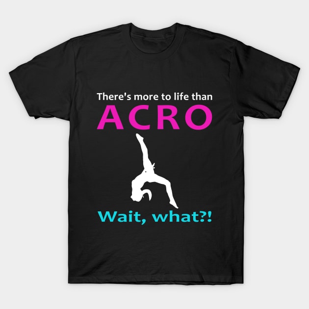 There's More to Life than Acro...Wait, What? T-Shirt by XanderWitch Creative